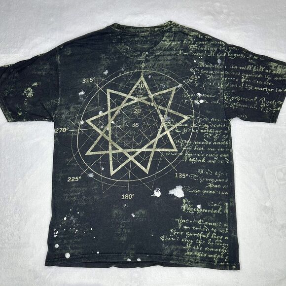 Vintage 2000s Slipknot DOUBLE SIDED Printed Heavy Metal Band T-Shirt Size Medium - Picture 2 of 7